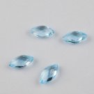 4 Pcs Lot Swiss Blue Topaz Marquise 6x12mm 9Cts Briolette Cut Handmade Gemstone
