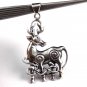 1 Pcs Beautiful Fancy Deer Shape 925 Sterling Silver Black Oxidize Pendant