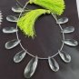 1Strands Natural Green Amethyst Gemstone Pear 8x13-11x29mm Briolette 6.5" Long