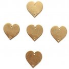 50 Pcs Heart Charm 24k Gold Plated Golden Stamp Finish Charm 14mm Charm