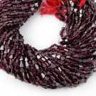 5 Strands Natural Red Garnet Trillion 3x3-5x7mm 13" Long Smooth Gemstone Beads