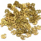 50 PCS OM Spiritual Charm 24K Gold Plated Golden Stamp Finish Charm 8mm