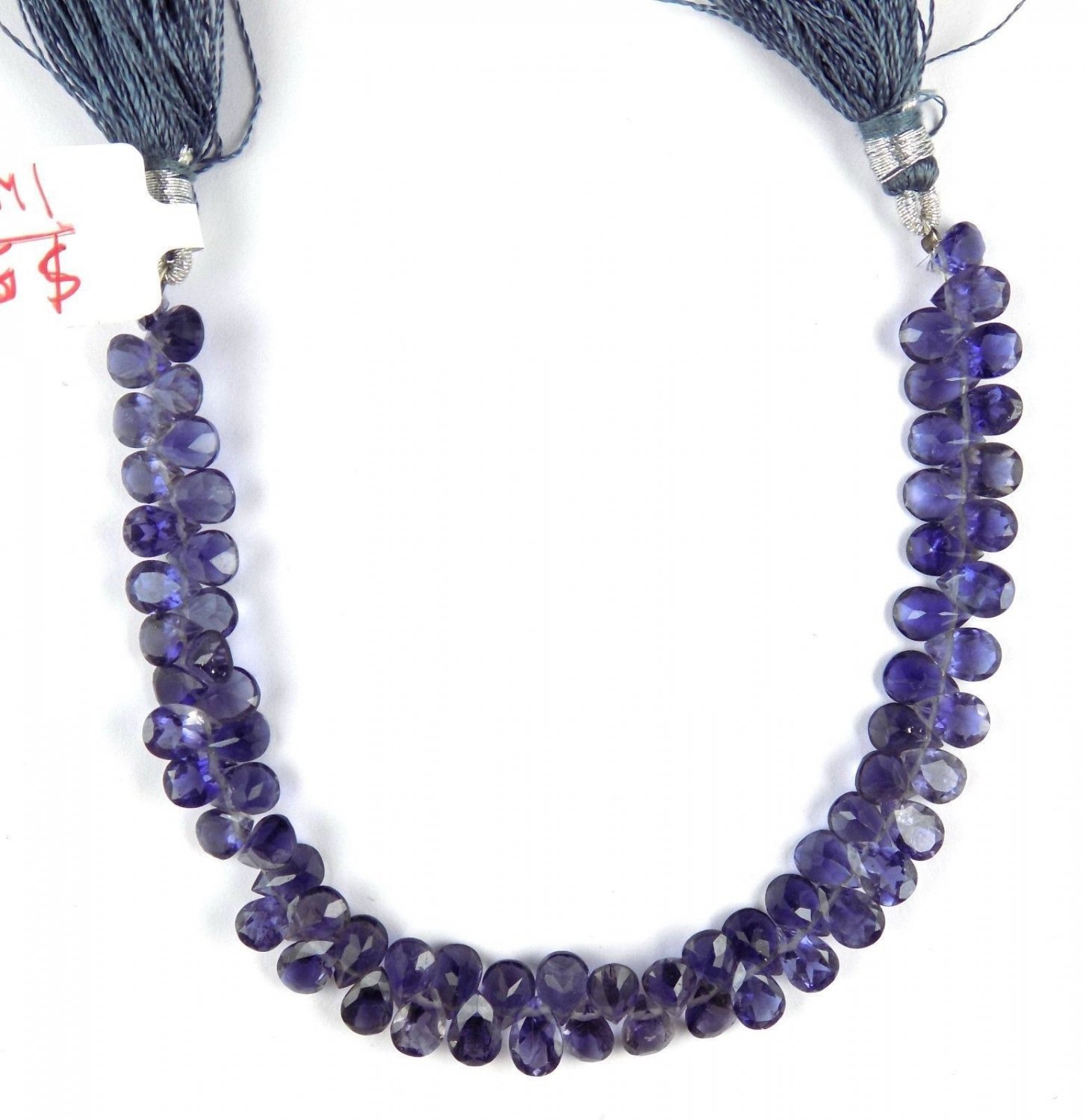 Bracciale Impilabile In Pietre Gemme 7 Pollici – Iolite E Acquamarina Muschiata, Rondelle Ovali Facettate, Con Chiusura Argentata - 5