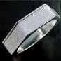 1 Pcs Silver plated Sparkling Stainless Steel Women's Cuff 52mm Bangle Jewelry