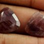 2 Pcs Natural Sapphire Uneven Shape 14mm 17.60Cts Flat Bottom Checker Gemstone