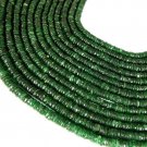 5 Strands Natural Green Aventurine Tyre Wheel Shape 7-8mm 14" Long Smooth Beads