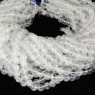 5 Strands Natural Crystal Quartz Rondelle 8mm 13" Long Smooth Gemstone Beads