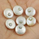 3 Pcs Pearl,Cubic Zircon Round 12.5mm,3mm Smooth Handmade Making Loose Gemstone
