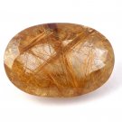 1 Pieces Natural Golden Rutile Quartz Oval 23x34mm 66.86Cts Normal Cut Gemstone