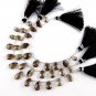 1 Strand Smoky Quartz Pear Shape Briolette 9x11MM-10x14MM Gemstone Beads 6" Long