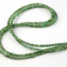 1 Strand Natural Green Emerald 2.5-5.5mm Smooth Rondelle Shape Drilled 16" Long