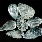 Wholesale Lot 7 Pcs Natural Aquamarine Leaf 7x10mm-9x13mm 15Cts Carving Gemstone