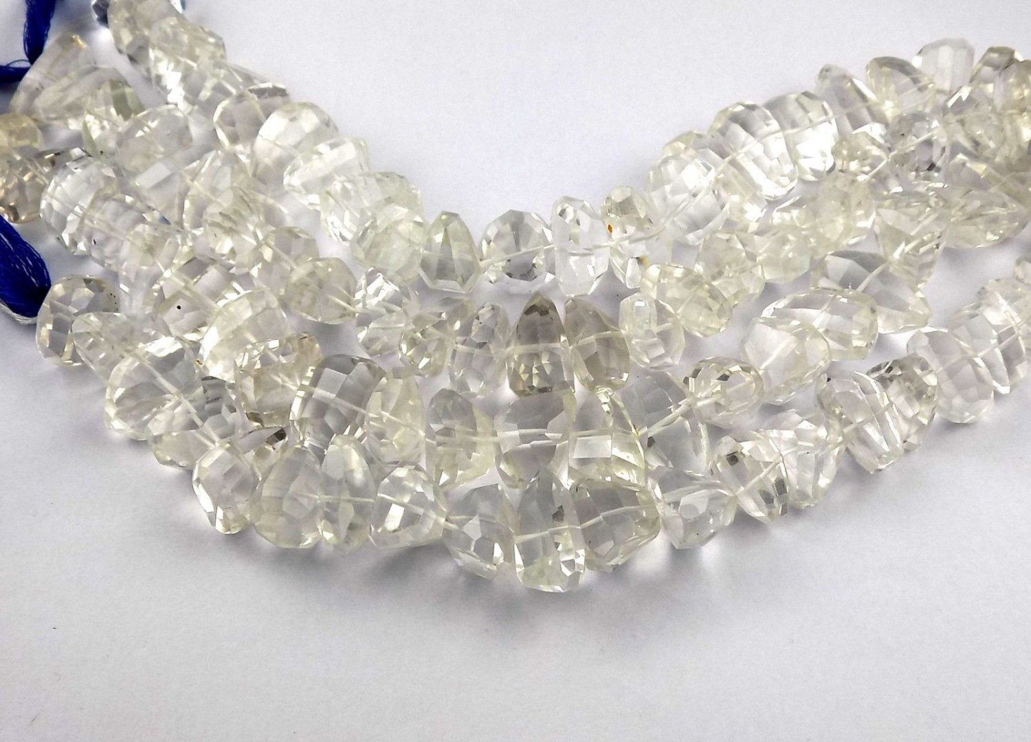 1 Strand Natural Crystal Quartz Nuggets 8x20mm Free Size Faceted Cut ...