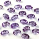 25 Pcs Lot Natural Purple Brazil Amethyst 6x8mm Oval Normal Cut Loose Gemstone