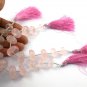 1 Strand Natural Rose Quartz Smooth Rondelle 12-20mm Gemstone Beads 7" Long