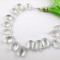 1 Strand Natural Green Amethyst Gemstone Pear 11X7-14x8mm Briolette 7" Long