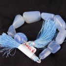1 Strand 9 Pcs Natural Blue Lace Agate Nugget Beads Free Size Smooth Cut 7" Long