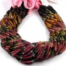 1 Strand Natural Multi Tourmaline Faceted Rondelle 4-4.5mm Gemstone 15" Long