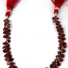 1 Strand Rhodolite Garnet Normal Cut Pear Drilled Briolette 7X5mm Stone 7" Long