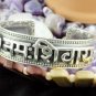 1Pcs Om Traditional Design Bracelet 925 Sterling Silver Black Oxidize Adjustable