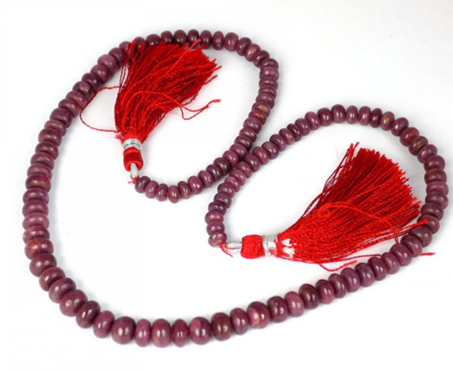 1 Strand Ruby Corundum Smooth Rondelle Gemstone Drilled Jewelry Beads 16" Long