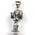 1 Pc Lord Ganesh Statue Design 925 Sterling Silver Black Oxidize Vintage Pendant