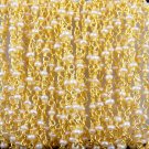 10 Feet Freshwater Pearl Rosary Wire Wrap Beaded Chain 2-2.5mm 24k Gold Plated