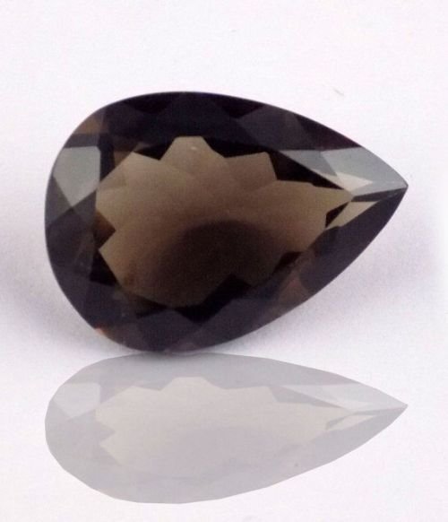 2 Pcs Natural Smoky Quartz Pear 18x36mm 45Cts Normal Cut Loose Gemstone ...