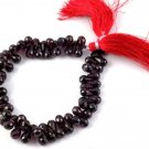 1 Strand Natural Red Garnet Faceted Teardrops Stone 5.5x9mm Beads Strands 8"Long