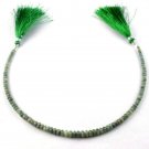 1 Strands Natural Green Cats Eye Rondelle 3-5mm 10.5" Long Smooth Gemstone Beads