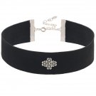 Antique Silver Black Choker