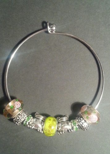 Silver Frog Bangle
