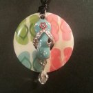 Flip Flop Washer Necklace in Blue