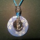 Blue Crystal Snowflake Washer Necklace Blue Crystal Snowflake Washer Necklace