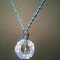 Blue Crystal Snowflake Washer Necklace