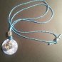 Blue Crystal Snowflake Washer Necklace