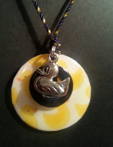 Rubba Duck Washer Necklace