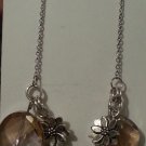 Pink Crystal Flower Threader Earrings Pink Crystal Flower Threader Earrings