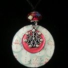 Cheery Snowman Washer Necklace