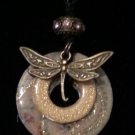 Antique Dragonfly Washer Necklace Antique Dragonfly Washer Necklace