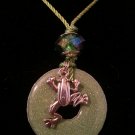 Frog Sparkles Washer Necklace