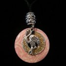 Pink Flamingo Washer Necklace