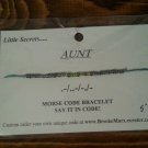 Aunt Morse Code Bracelet