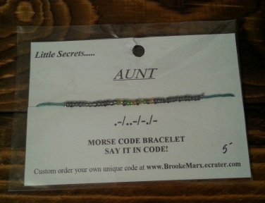 Aunt Morse Code Bracelet