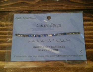 Carpe Diem Morse Code Bracelet