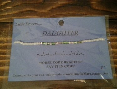 Daughter Morse Code Bracelet