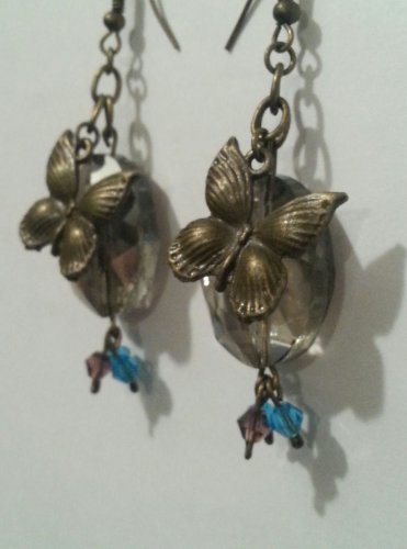 Bronze Butterfly Earrings