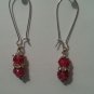 Fuschia Crackle Earrings