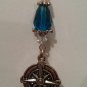 Teal Compass Earrings