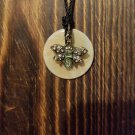Green Butterfly Washer Necklace